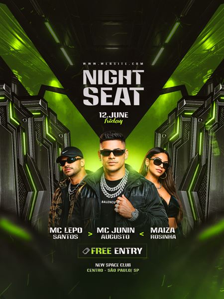 Flyer Night Seat Pagode PSD - Template Photoshop Editável